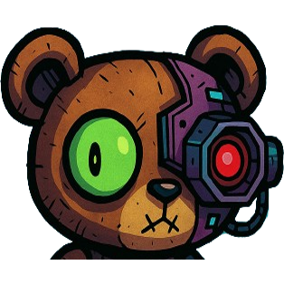 IRLKIT Cyborg Teddy Bear Head with Camera Eye Logo