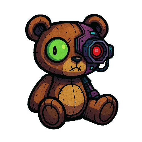 IRLKIT Cyborg Teddy Bear with Camera Eye Logo